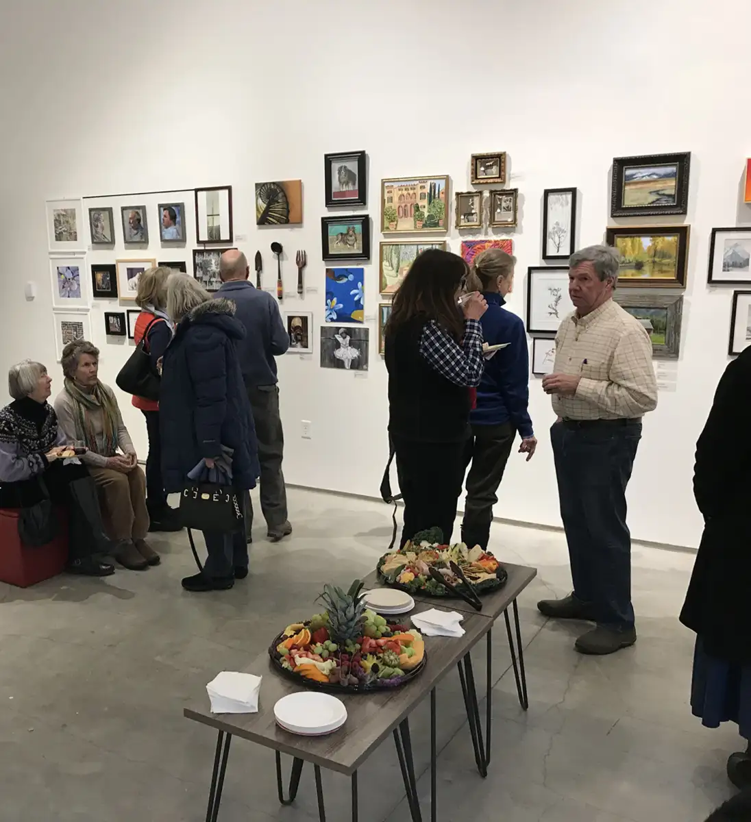 people at an art gallery
